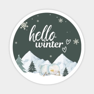 Hello Winter Magnet